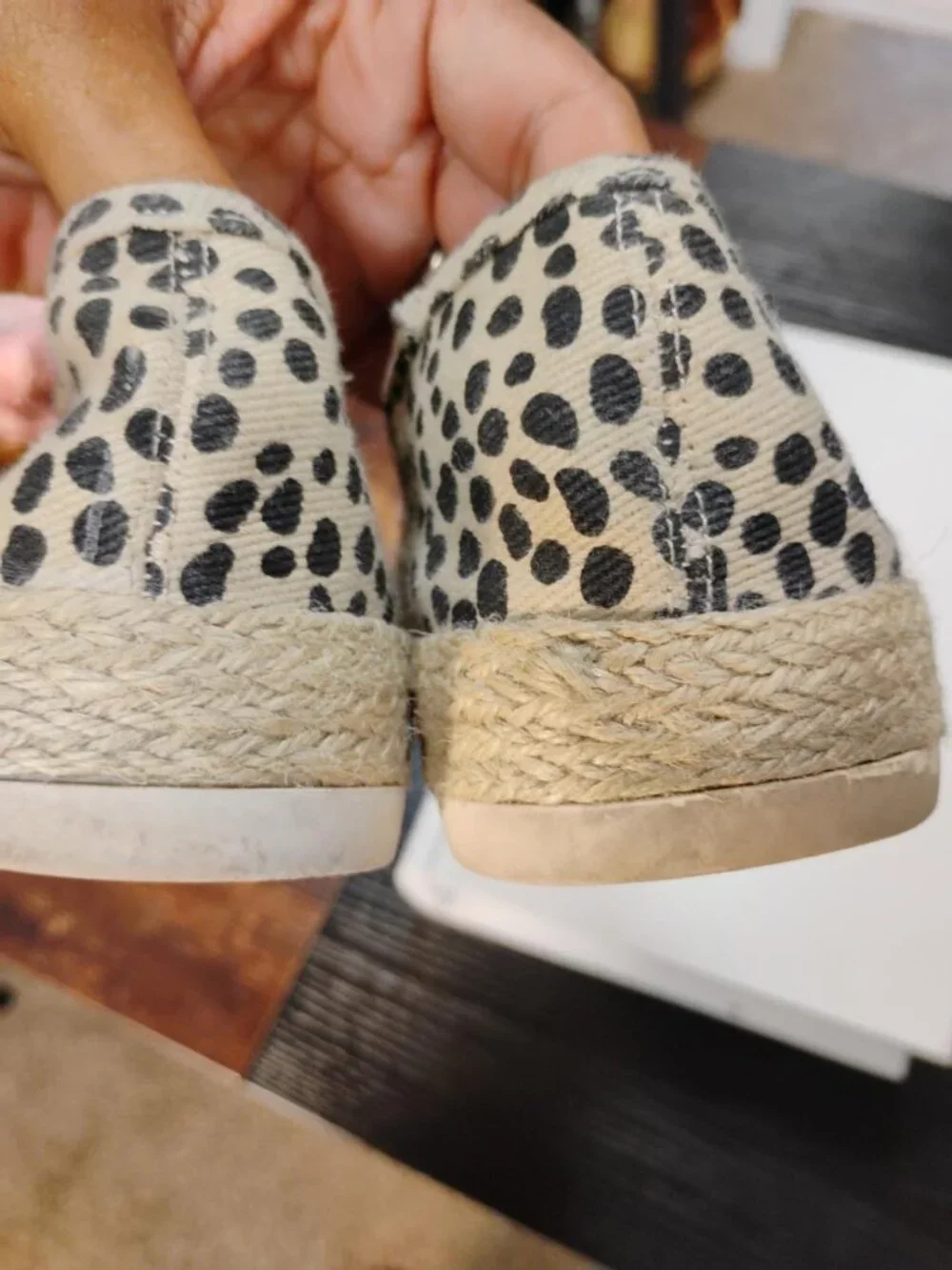 Esprit Leopard Canvas Espadrille Slip-On Flats 8.5
